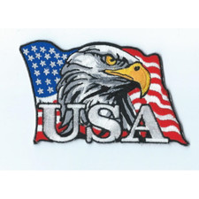 PATCH THERMOCOLLANT AIGLE USA B- 9.5 X 6 CM- NEUF -DECORATION USA /BIKER