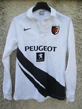Maillot rugby STADE TOULOUSAIN 2007 /09 shirt coton blanc vintage NIKE 12 13 ans