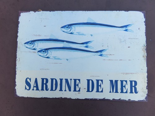 Plaque métal sardine - de, mer
