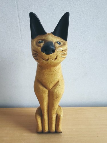 Grand chat siamois assis - grand,