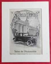 Publicité de Presse:  Automobile PEUGEOT Salon de l'Automobile et VOISIN 1923