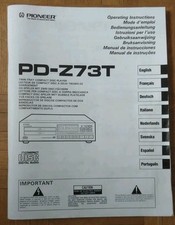 MODE D'EMPLOI PLATINE DOUBLE CD PIONEER PD-Z73T