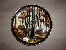 Assiette ALMI Fait Main " Le Bûcheron" Signée DAX