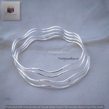 Bracelet Squiggle, vague Zig Zag fait main 5 pièces GS argent micro bijoux ca...