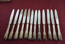 12 Couteaux De table en métal argenté orbrille modèle Marly