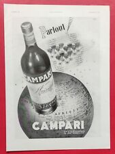 Publicité de presse 1937 Alcool l'Apéritif CAMPARI Mappemonde
