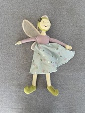 DOUDOU PELUCHE IKEA FEE ELFE LUTIN bleu mauve vert coeur papill aile 35c