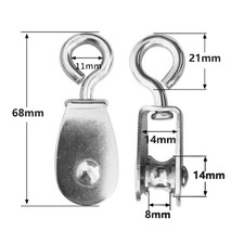 Lot de 10 poulies inox 11mm