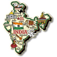 India Jumbo Country Magnet by