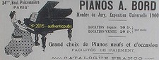 PUBLICITE PIANO A BORD