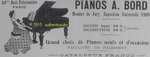 Publicite piano bord - piano, a