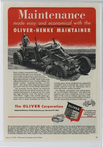 1949 oliver cletrac ad - cletrac, co.