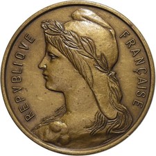 [#397874] France, Medal, Ville de Vorey-sur-Arzon, Gilt Bronze, EF