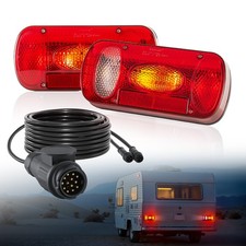 VEVOR Feux de Remorque Ovales 2PCs Feu Arrière Stop Clignotant Étanche Camion