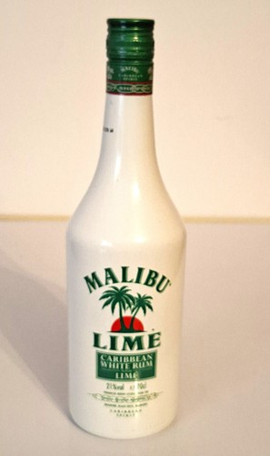 Bouteille vide malibu lime - bouteille,