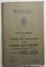 Renault : Catalogue de pièces de rechange pour camions gros porteur 7t.5 / 1934