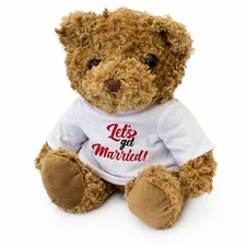 Neuf - LET'S Get Married - Ours en Peluche - Mignon Doudou Cadeau Mariage