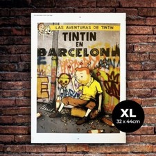Dran - Tintin in Barcelona - Post Card Limited Edition 32 x 44 cm Pop-up Show
