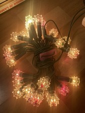 Vintage 80’s Sapin Guirlande Électrique Lumineuse Diamants 30 Lampes Déco NOËL