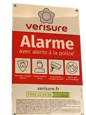 Plaque dissuasive alarme VERISURE 15x24cm Neuve et officielle v2025