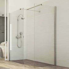 CABINE DE DOUCHE PAROI PARE FIXE 90x110CM 2 PAROIS WALK IN VERRE TRANSPARENT 8MM