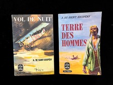 # 2 livres anciens - SAINT-EXUPÉRY - VOL DE NUIT & TERRE DES HOMMES - LdP - 1966