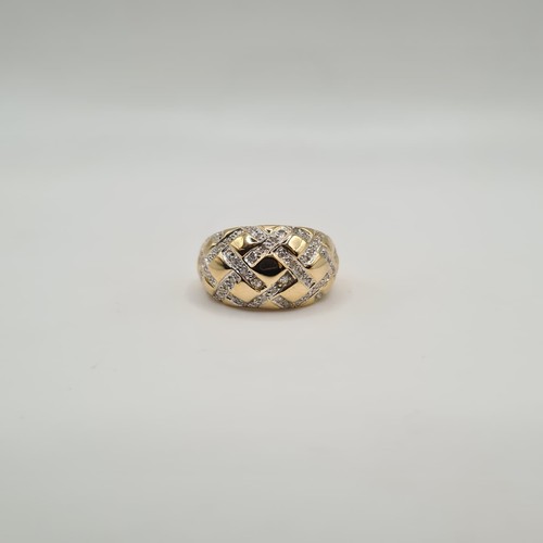 Bague bombée jaune 18 - bague, or