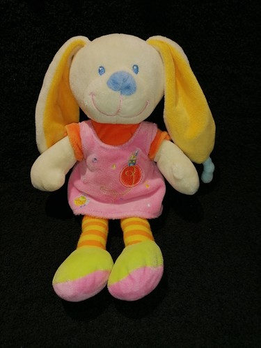 Doudou peluche lapin - , orange