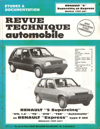 Revue technique automobile - revue,