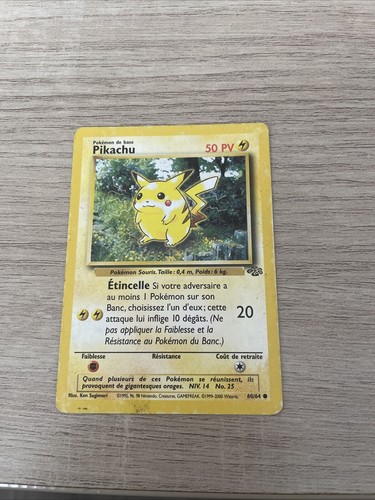 Carte pokémon pikachu 64 - pikachu, 60/64