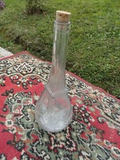 Bouteille en verre Tour Eiffel sur un ballon de foot collection  et 2 cartes