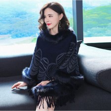 Femme Poncho Cape Manteau