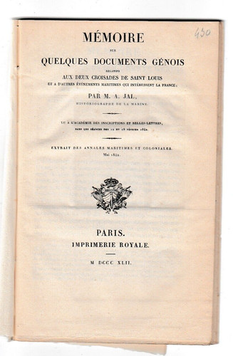 Jal memoire sur quelques - -,