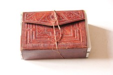 Protège livre ancien en cuir