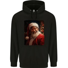 Hoodie Noir De Noël Santa