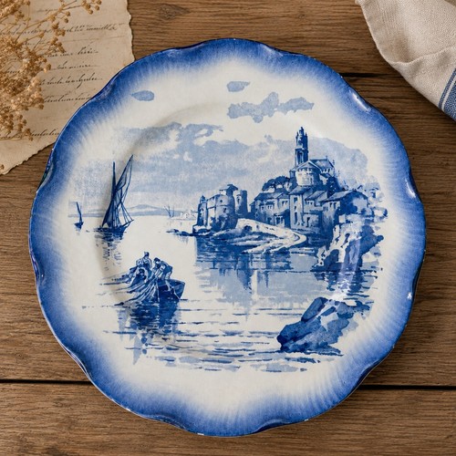 Assiette plate ancienne - , en