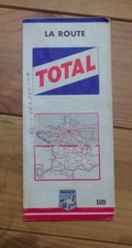 Carte Total France sud (Michelin 999 + stations Total) 1963