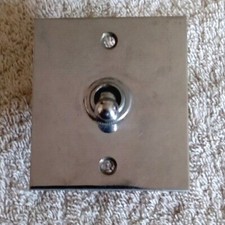 Interrupteur Inox, Laiton et bakélite Vintage TBE