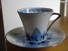 LIMOGES 1 ANCIENNE TASSE A CAFE PORCELAINE MANUFACTURE LEGRAND  1920 PLATINE