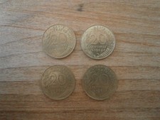 Lot 4 Pièces - 20 CENTIMES de