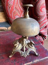 Sonnette de Table Hotel Laiton Doré Cheveaux Ring Bell XiX Eme