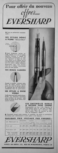 Publicité eversharp stylos - publicitÉ,