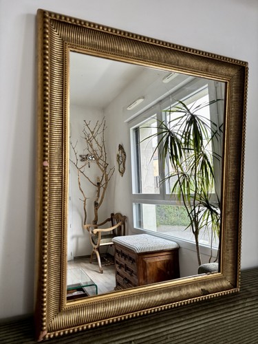 Grand miroir ancien doré - 🟠,