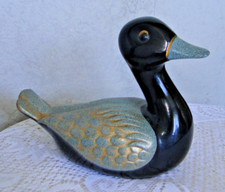 Canard bois sculpté laquée