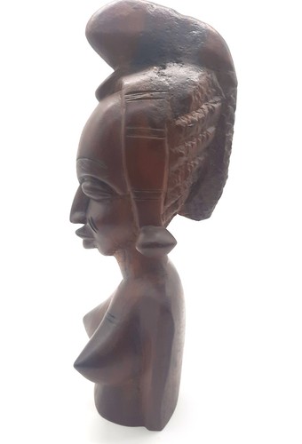 Statuette africaine bois buste - africaine,