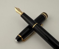 Vintage Montblanc Meisterstuck Classique No. 144 Stylo plume noir 14K Nib 1990