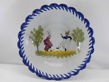 SALADIER  XIXEME EN FAIENCE DE CHAROLLES   DANSEURS TRADITIONNELS DANS L'ETAT