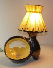 Lampe céramique noire et