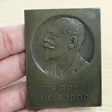 Médaille Plaque Louis Bonade 1845 1908