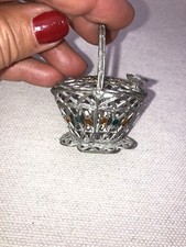 Rare Panier Étain Maison De Poupée Ancienne 